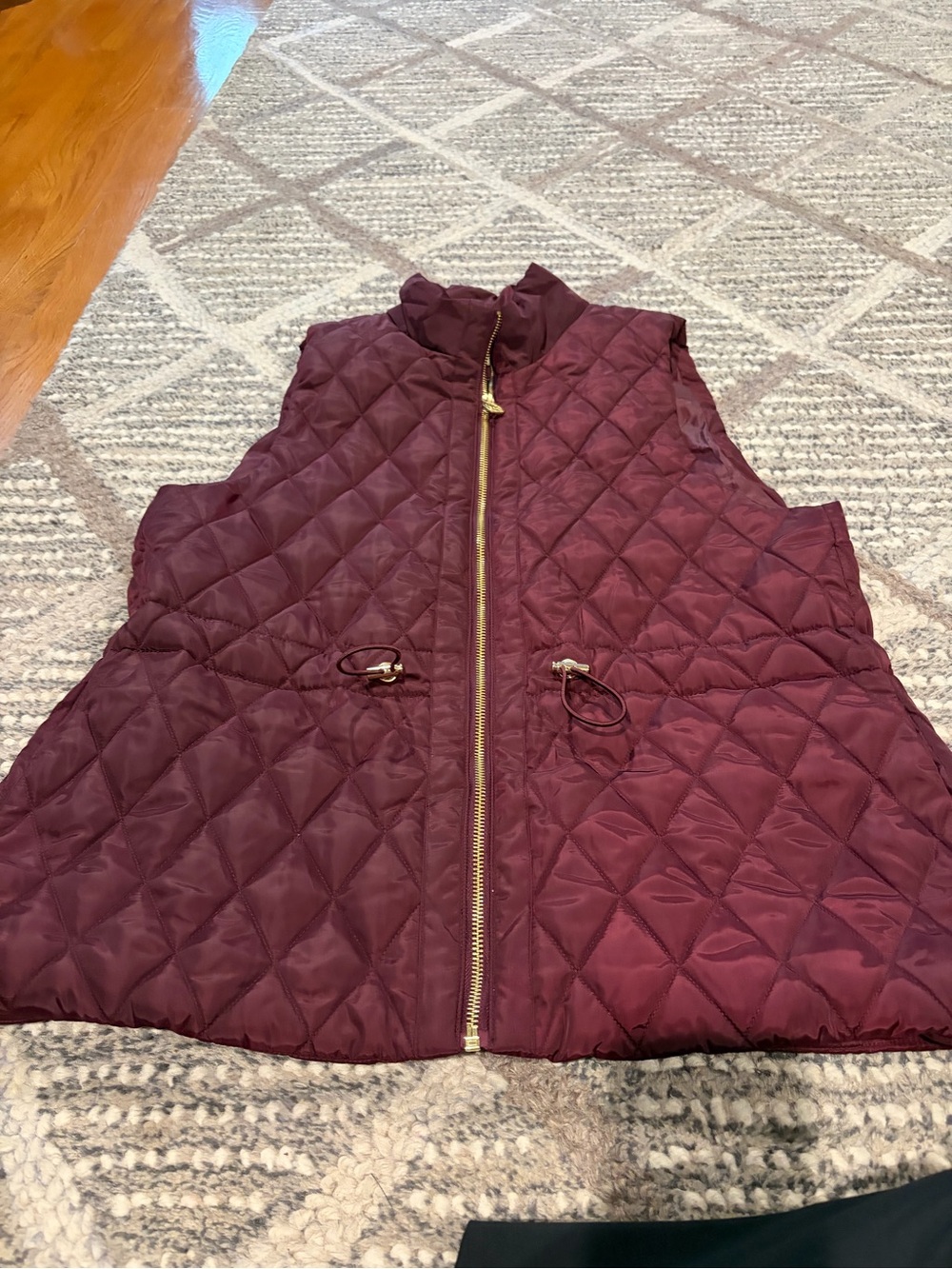 Michael Kors Quilted Sleeveless Puffer Vest - Wine